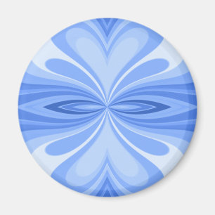 Aimant Papillon de coeur bleu Abstrait