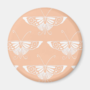Aimant Papillon Deco stylisé - pêche douce