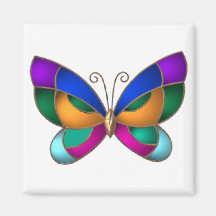Papillon en verre tendu