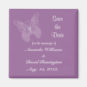 Aimant Papillon Filigree Enregistrer l'aimant Date
