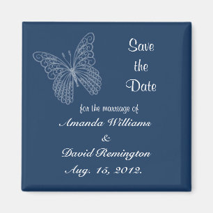 Aimant Papillon Filigree Enregistrer l'aimant Date