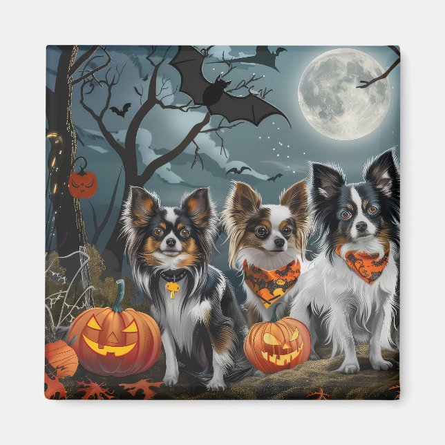 Aimant Papillon Halloween Éffrayant (Devant)