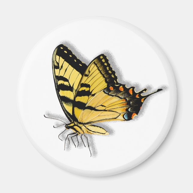 Aimant Papillon jaune (Devant)