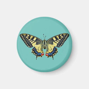 Aimant Papillon jaune et noir