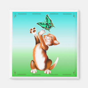 Aimant papillon Kitten