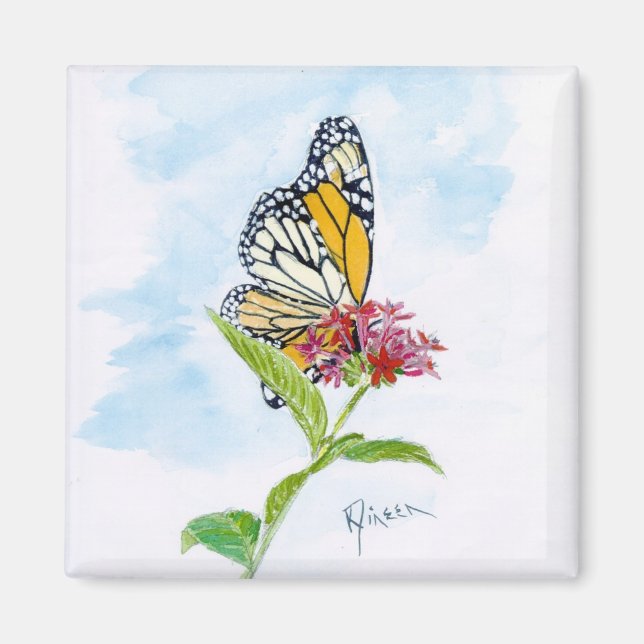 Aimant Papillon monarque magnétique (Devant)