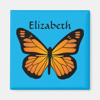 Aimant Papillon orange doux