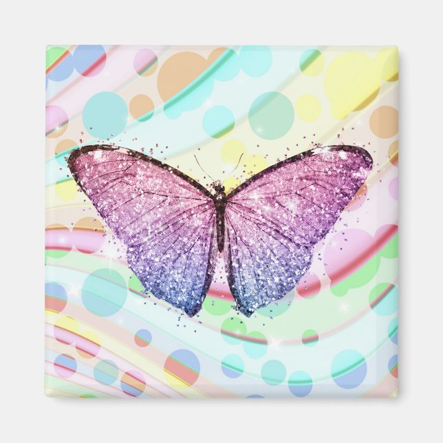 Aimant Papillon rayonnant (Devant)