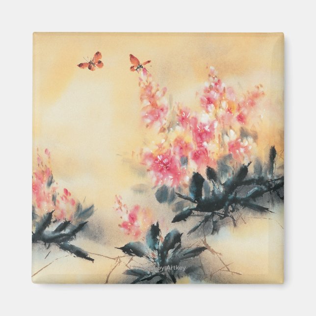 Aimant Papillons au printemps (Devant)