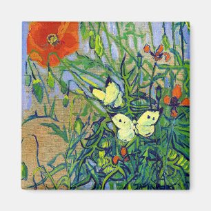 Aimant Papillons et pavots de Vincent van Gogh