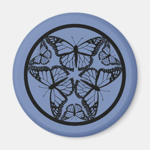 Aimant Papillons Monarque - Série de cercles d'animaux sa