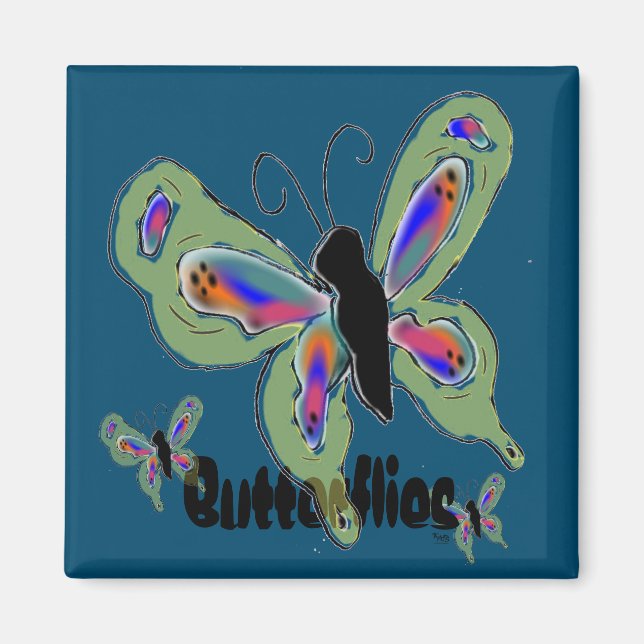 Aimant Papillons papillon Abstrait (Devant)