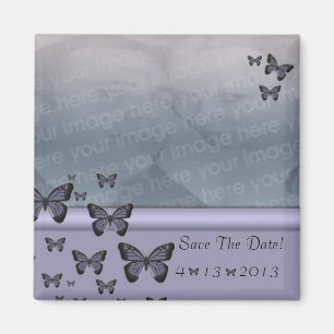 Aimant Papillons Violets Sauvegarder La Date