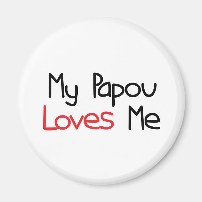 Aimant Papou m'aime (Devant)