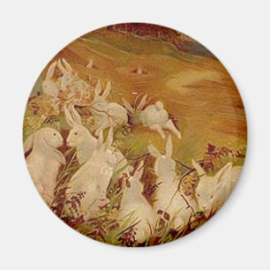 Aimant Pâques Animaux Mignons Vintage   Lapin