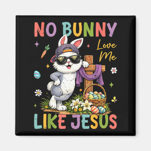 Aimant Pâques Pas de Lapin M'aime Comme Jésus Enfants Chr