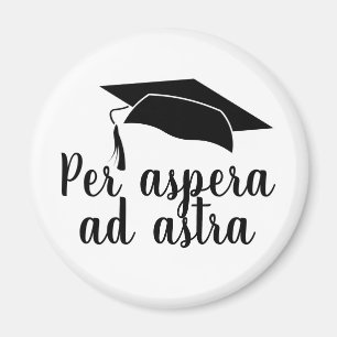 Aimant Par aspera ad astra Latin Citation Casquette Gradu