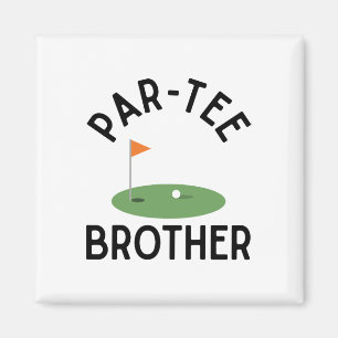 Aimant Par Tee frère drôle de golf fête d'anniversaire fa