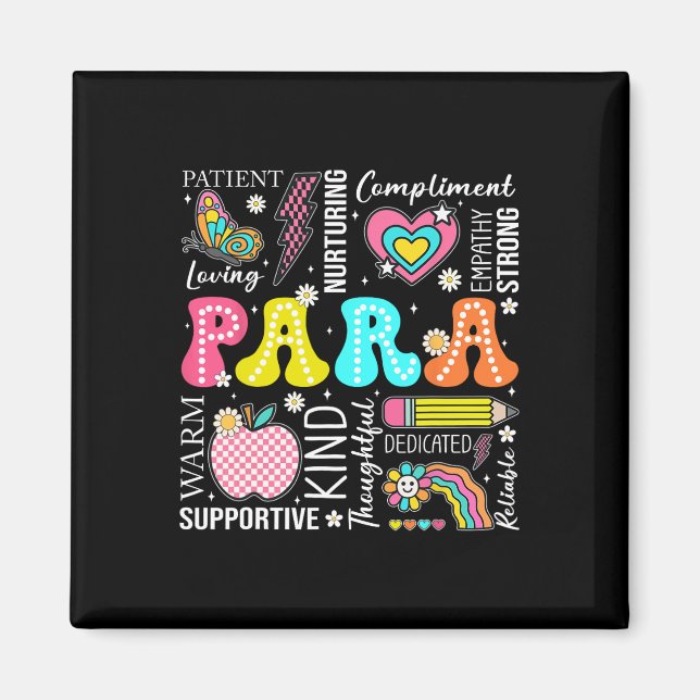 Aimant Para Professional Educator 1st Day Of Back To Scho (Devant)