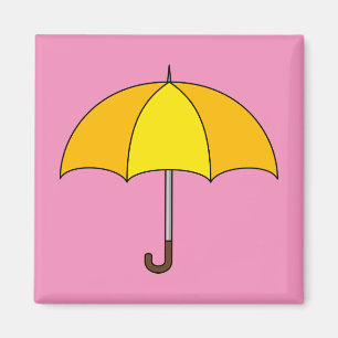 Aimant Parapluie Jaune