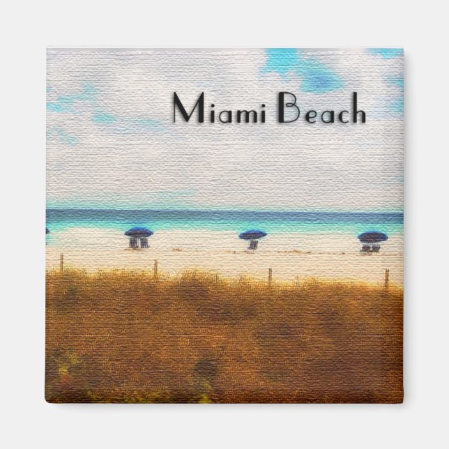 Aimant Parapluies de Miami Beach (Devant)