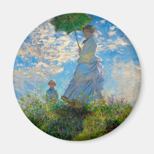 Aimant Parasol Monet Femme Impressionnisme