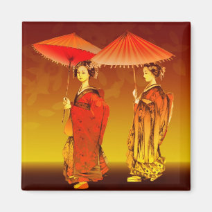 Aimant Parasoles de geishas
