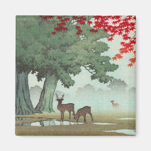 Aimant Parc de Nara Hasui Kawase shin hanga paysage artis