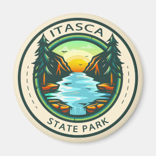 Aimant Parc d'état d'Itasca Minnesota Badge