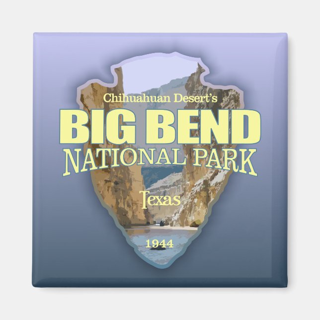 Aimant Parc national Big Bend (pointe de flèche) (Devant)