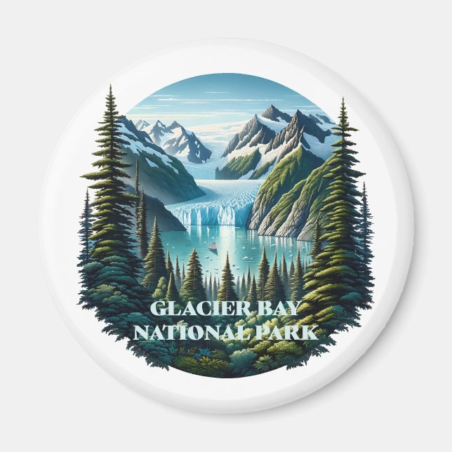 Aimant Parc national de Glacier Bay Alaska (Devant)