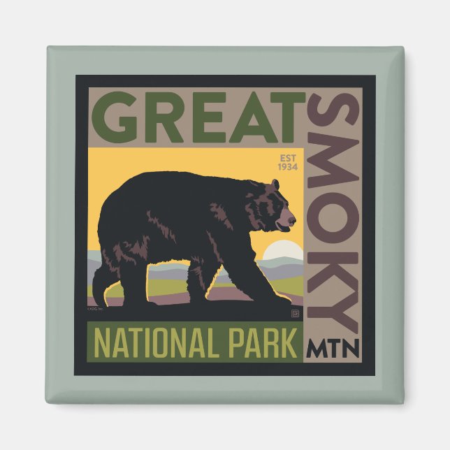 Aimant Parc national de Great Smoky Mountain| Ours (Devant)