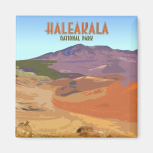 Aimant Parc national de Haleakala Maui Hawaii Vintage