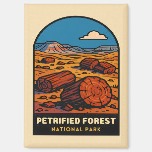 Aimant Parc national de la forêt pétrifiée Vintage voyage