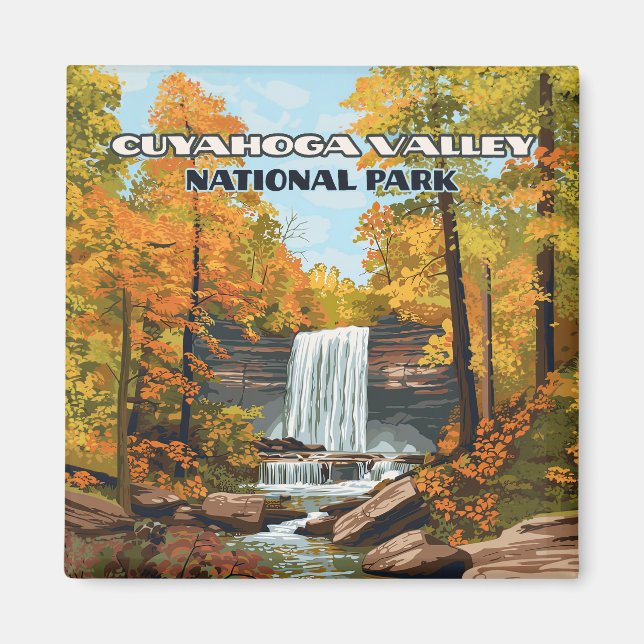 Aimant Parc national de la vallée de Cuyahoga Ohio Clevel (Devant)