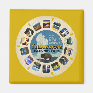 AIMANT PARC NATIONAL DE RETRO VINTAGE YELLOWSTONE SOUVENI