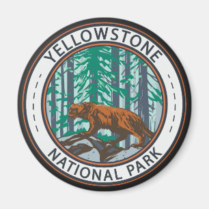 Aimant Parc national de Yellowstone Cercle Wolverine