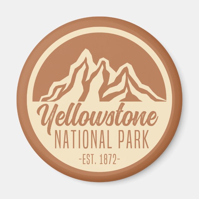 Aimant Parc national de Yellowstone Randonnée Camping (Devant)