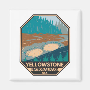Aimant Parc national de Yellowstone Volcano de boue Vinta