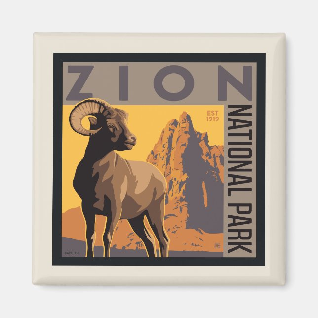 Aimant Parc national de Zion | Ram (Devant)