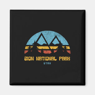 Aimant Parc national de Zion Utah Retro Vintage Cadeau de