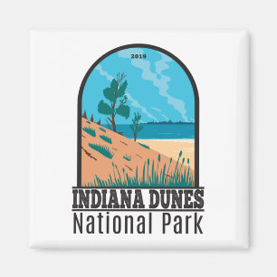Aimant Parc national des dunes d'Indiana Vintage