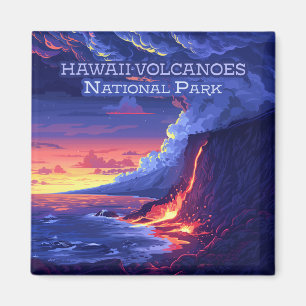 Aimant Parc national des volcans d'Hawaii Big Island Retr