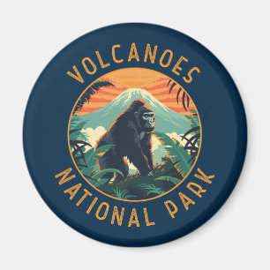 Aimant Parc national des volcans Rwanda Rétro perturbé