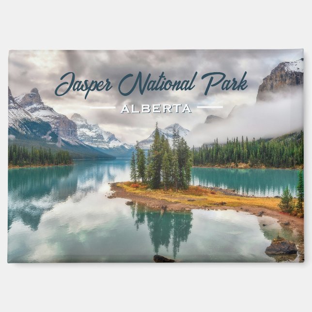 Aimant Parc national Jasper Banff Canada Souvenir (Recto)