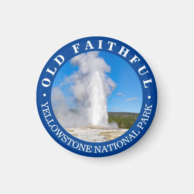 Aimant Parc national Old Faithouse Yellowstone (Devant)
