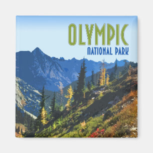 Aimant Parc national olympique Washington State Vintage