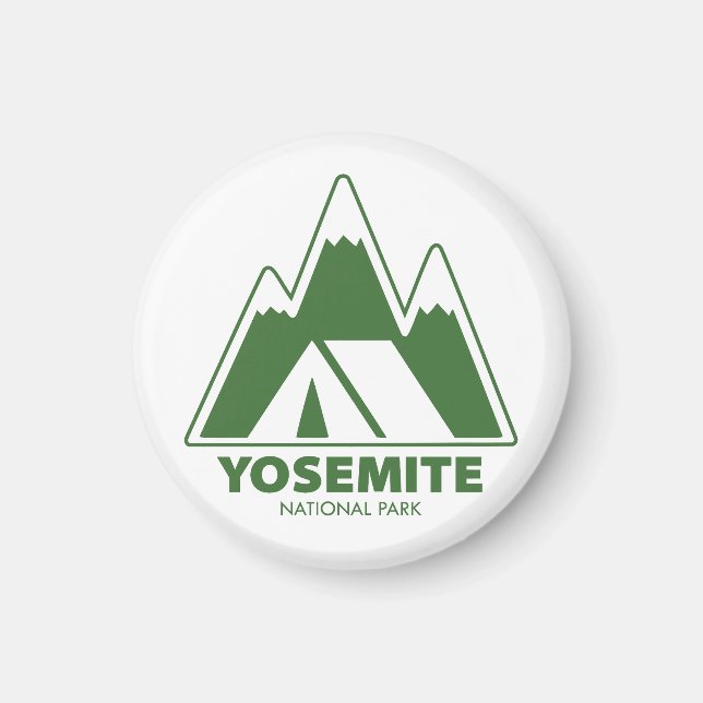 Aimant Parc national Yosemite Montagnes Camping (Devant)