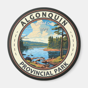 Aimant Parc provincial Algonquin Art Vintage