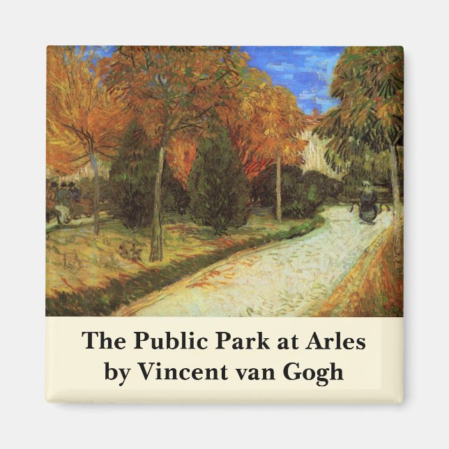 Aimant Parc public d'Arles par Vincent van Gogh (Devant)